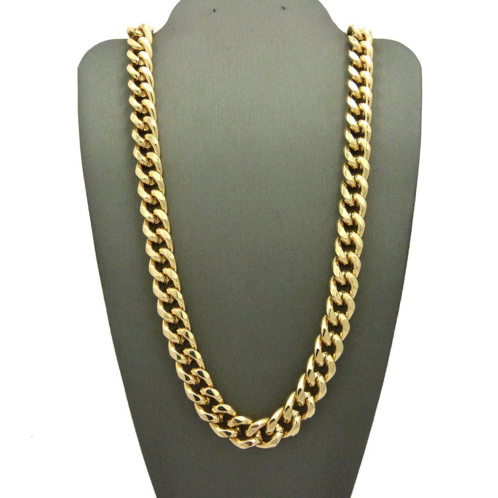Trendy 80/cm Hip Hop Cuban Link Chain Gold Color Men Jewelry Big