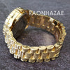 Raonhazae Hip Hop Iced Lab Diamond 14K  Gold Plated Watch with Stone - Raonhazae