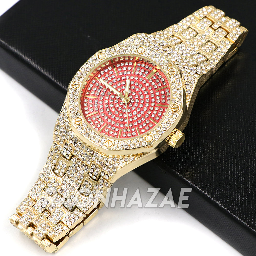 Iced out lab diamond on sale watches