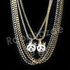 Micro Pave Iconic Cute Panda Pendant w/ 18" Tennis / 30" Cuban Chain - Raonhazae