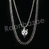 Micro Pave Iconic Cute Panda Pendant w/ 18" Tennis / 30" Cuban Chain - Raonhazae