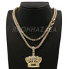 Hip Hop KING CROWN Pendant W/ Franco Chain / Tennis Choker Chain - Raonhazae