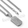 Lab diamond Micro Pave Ice Grid Dogtag Pendant w/ Miami Cuban Chain BR010 - Raonhazae