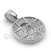 Lab diamond Micro Pave Medallion Jesus Face w/ Miami Cuban Chain BR043 - Raonhazae