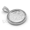 Lab diamond Micro Pave Medallion Liberty Lady Face w/ Miami Cuban Chain BR044 - Raonhazae