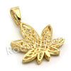 Lab diamond Micro Pave Marijuana Pendant w/ Miami Cuban Chain BR048 - Raonhazae