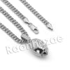 Lab diamond Micro Pave NFL Football Pendant w/ Miami Cuban Chain BR073 - Raonhazae