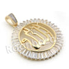 Lab diamond Micro Pave Allah Muhammad Pendant w/ Miami Cuban Chain BR094 - Raonhazae