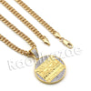 Lab diamond Micro Pave Medallion Last Supper Pendant w/ Miami Cuban Chain BR110 - Raonhazae