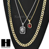 RUBY SILVER LION DIAMOND CUT 30" CUBAN LINK BOX ROPE NECKLACE SC048G - Raonhazae