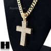 HIP HOP 2PAC CROSS PENDANT & DIAMOND CUT CUBAN LINK CHAIN NECKLACE N30 - Raonhazae