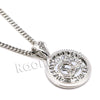 Men Hip Hop Rhodium Plated Medusa Pendant w/ 24" Miami Cuban Chain B15S - Raonhazae