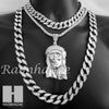 Hip Hop Jesus Pendant 16" Choker 18" Tennis 30" Miami Cuban Chain 26S - Raonhazae